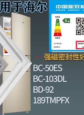 适用海尔冰箱BC-50ES BC-103DL BD-92 189TMPFX门密封条吸力磁条
