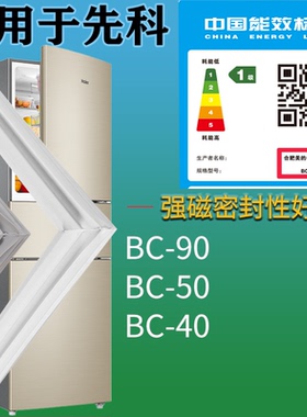 适配先科冰箱BC-90 BC-50 BC-40门密封条吸力磁条圈门封条通用