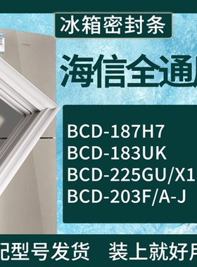 适配海信冰箱BCD-187H7 183UK 225GU/X1 203F/A-J门密封条胶条圈
