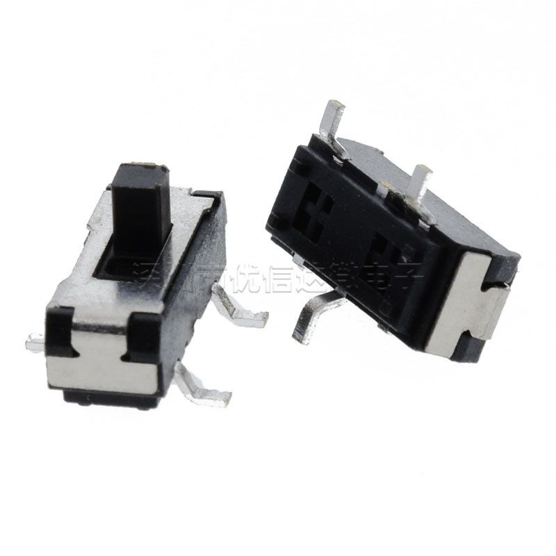 拨动开关MSK22D18 2P2T 6脚2档 侧按 卧式插件 侧拨滑动开关 直插