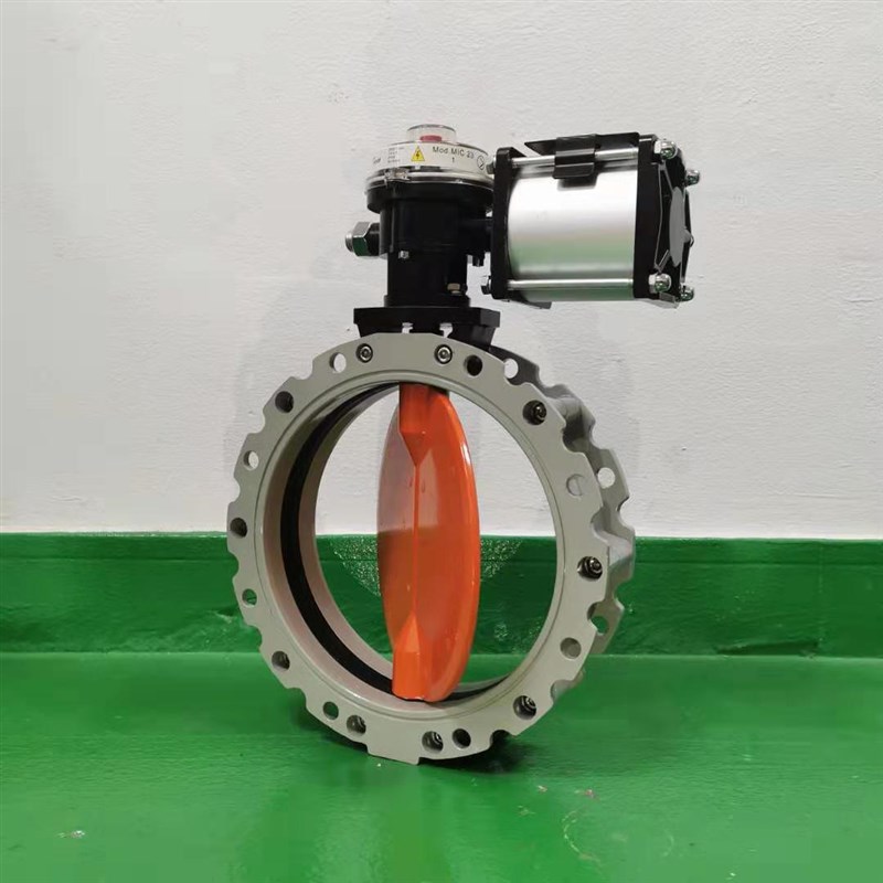 V1SF/V2FS气动蝶阀单双法兰铝合金粉体水K泥搅拌站粉尘蝶阀DN300