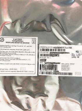 KSZ8041FTLI-TR 原装乙太网芯片 10/100BASE 贴片QFP48 原装进口