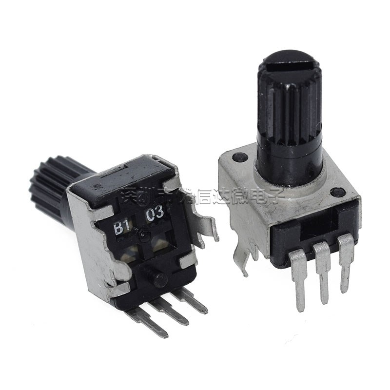 RV09型 立式 10K50K100K5K1K2K 电位器 0932 可调电阻长柄12.5MM