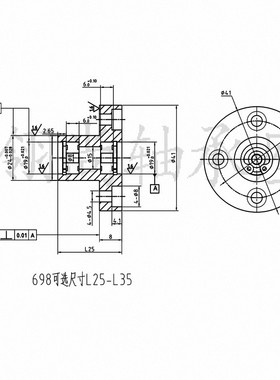 轴承座组件钢制固定座圆法兰双轴承座BGRBB6005带座轴承 BFPZ01 3