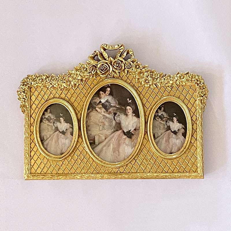 欧式雕花树脂相框椭圆形画框蝴蝶结全家福装饰画组合相框摆件摆台图片