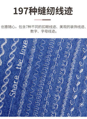 新款重机电子家用缝纫机90H/80多功能小型电动吃厚薄全自动带锁边
