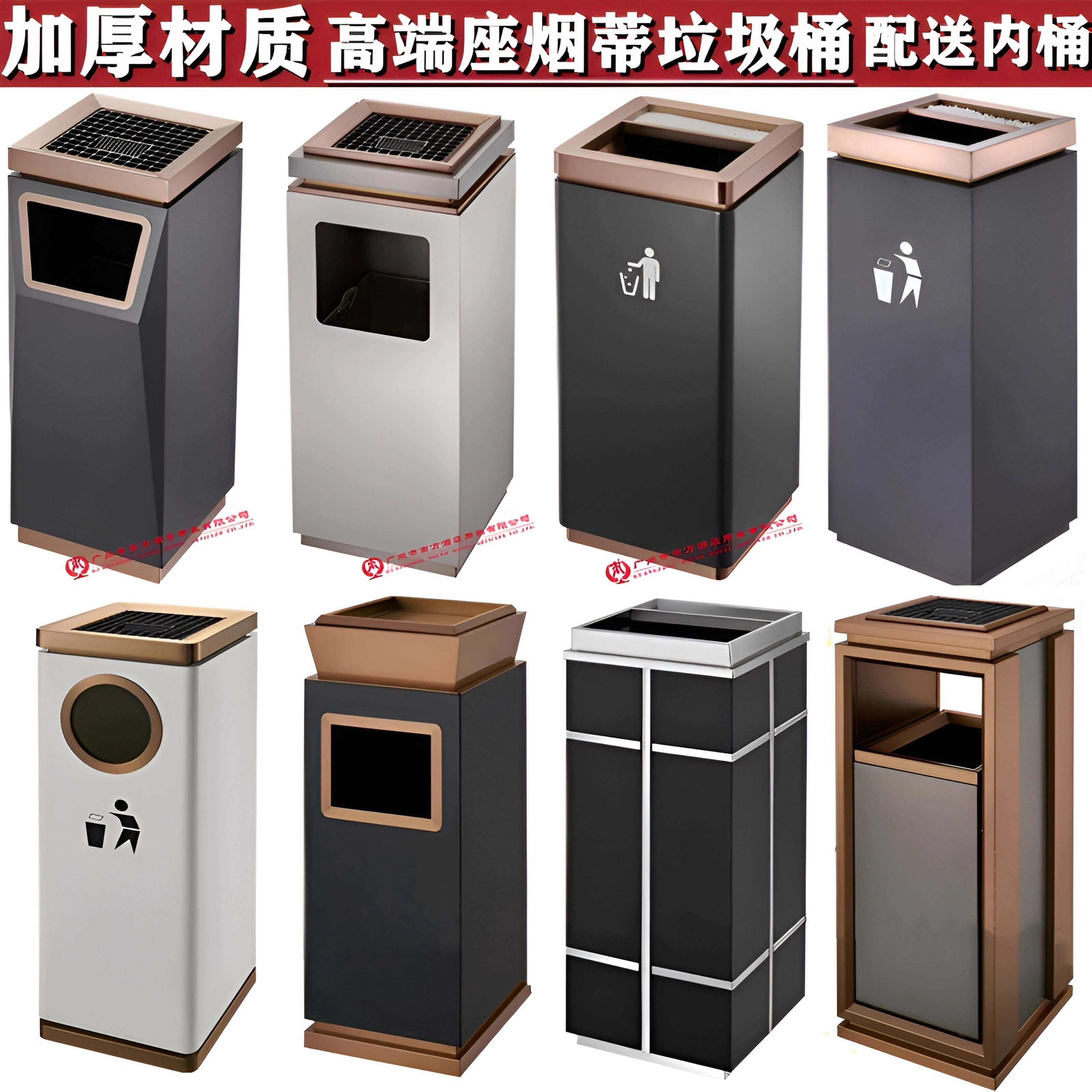 南方GPX-38室内外座地烟灰桶酒店大堂电梯口不锈钢垃圾桶立式商用