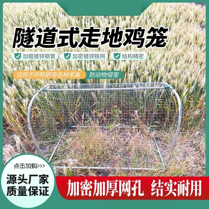 隧道式走地鸡笼散养鸡隧道农场户外跑道鸡笼子庭院家用图片