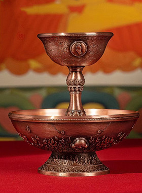 纯铜红铜烈焰纹护发杯家用