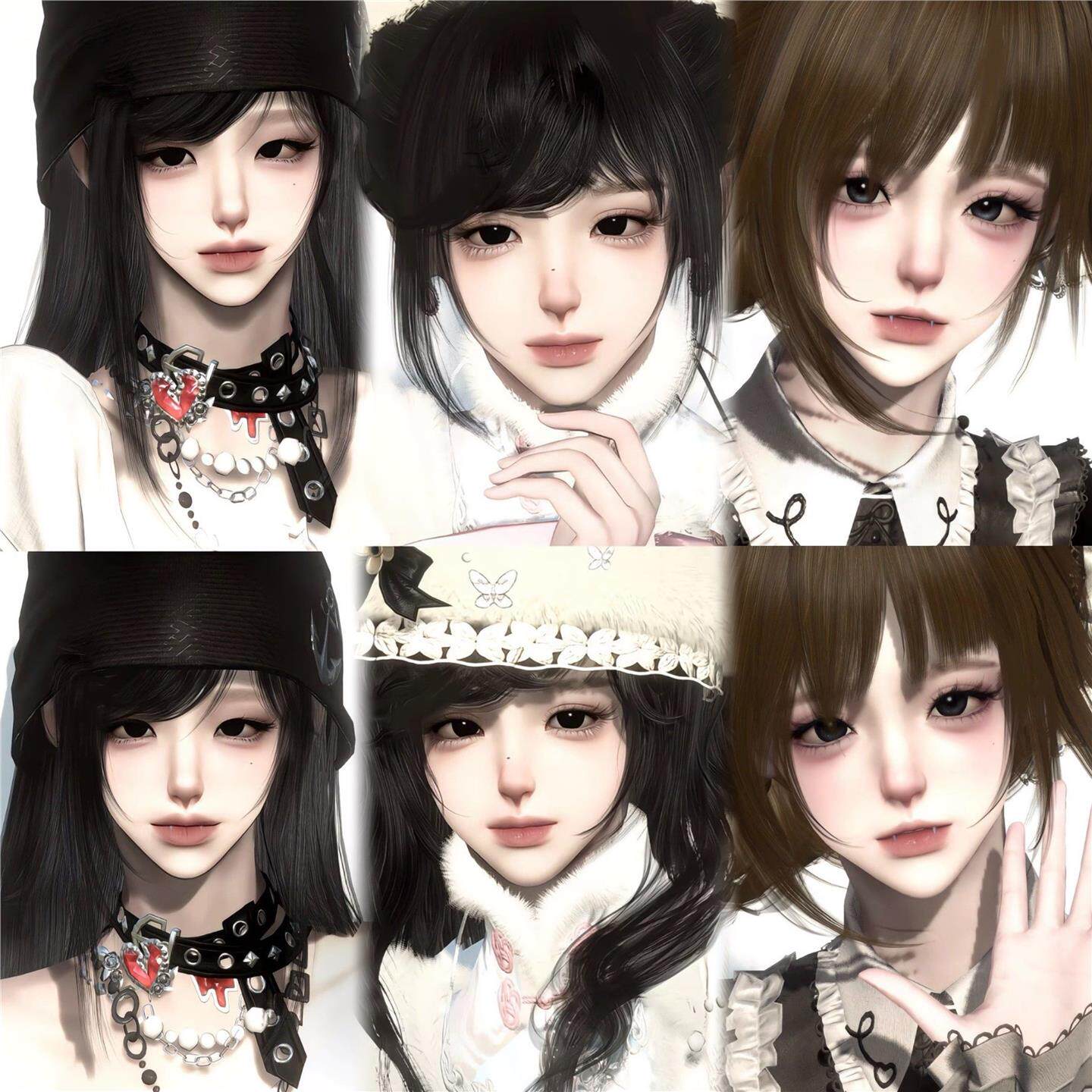 发6洋芋大王 娜真 海棠 梨花 喵喵 湘沅 薯饼喵 逆水寒手游捏脸女