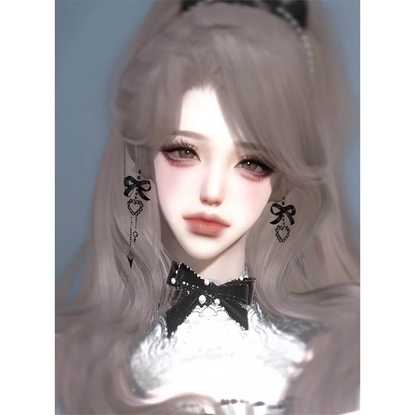 玫瑰红茶 自带大胸御姐体型 口吃猫 逆水寒手游捏脸女通用