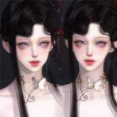 发2 逆水寒手游捏脸女通用 零碎 十月雪 绯色