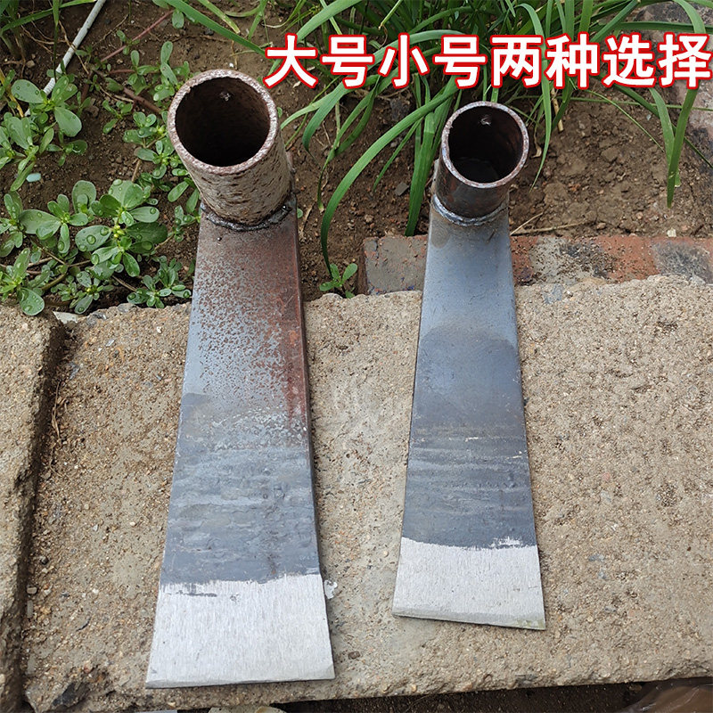 老式直板锄头松土乡村种地刨地收割除草猛钢板农用一开沟开荒