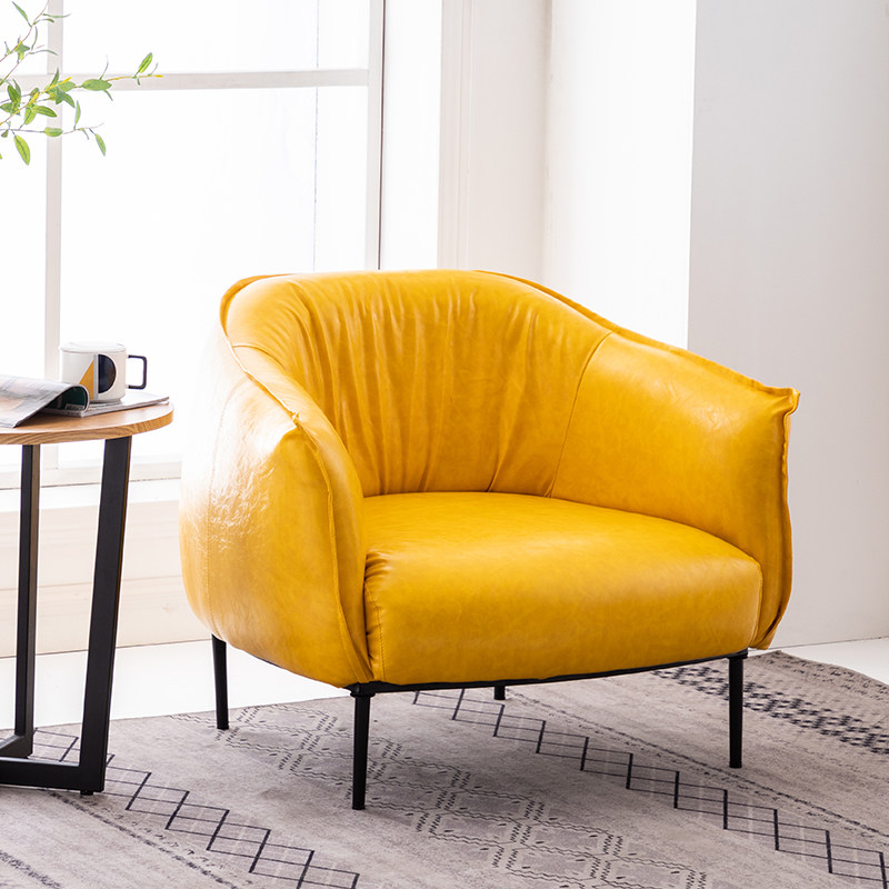 沙发单人双人三人皮质酒吧咖啡厅家具客厅店铺商业办公室简约沙发