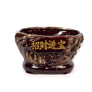 金钱袋花盆创意大号包邮古典陶瓷客厅简约时尚花器个性发财树花瓶