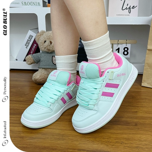 女款 休閑板鞋 BULL原創正品 學生百搭 新款 清新淺綠色面包鞋 春季 GLO