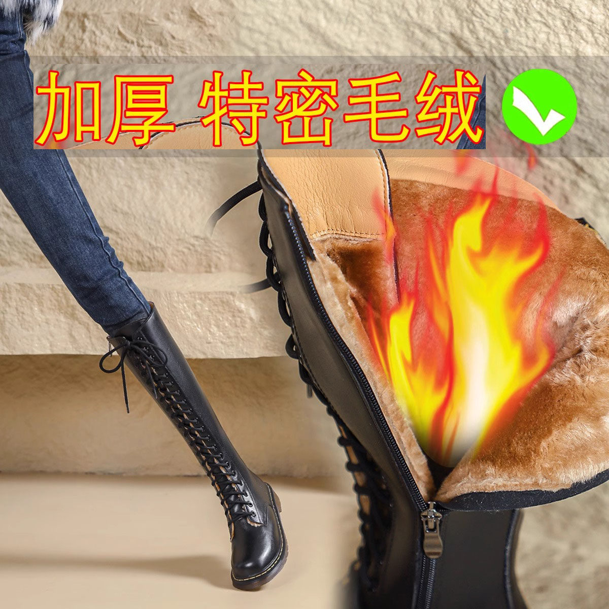 芭嫦葆冬季马丁靴增高显瘦