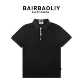舒适透气翻领男装 春夏百搭新款 上衣 POLO衫 BAIRBAOLIY重磅珠地短袖