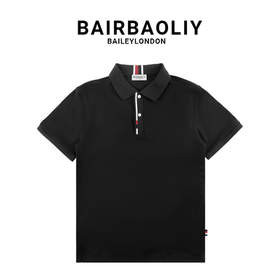 BAIRBAOLIY重磅珠地短袖POLO衫春夏百搭新款舒适透气翻领男装上衣