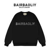 百搭卫衣 潮流男女同款 BAIRBAOLIY秋冬时尚 高端品牌字母烫钻新款