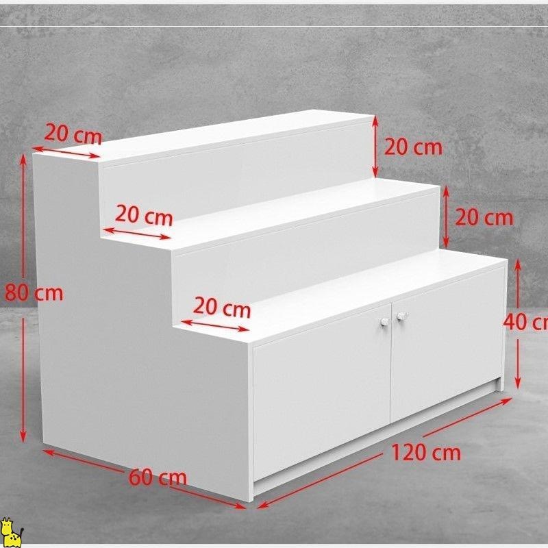 中岛柜实木台阶型展示货柜梯形样品陈列鞋架鲜花百货Y礼品货架落