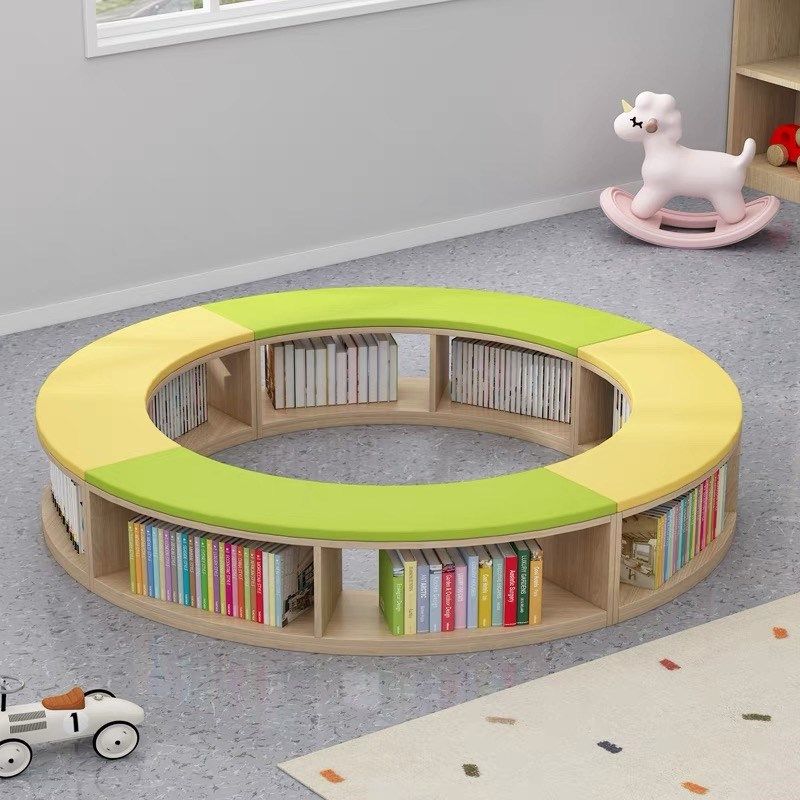 创意圆形书架图书馆阅览室绘本馆学校幼儿园环Q形弧形沙发坐凳组,商业/办公家具,商用休闲沙发,淘宝优惠券,粉丝福利购,淘宝优惠卷