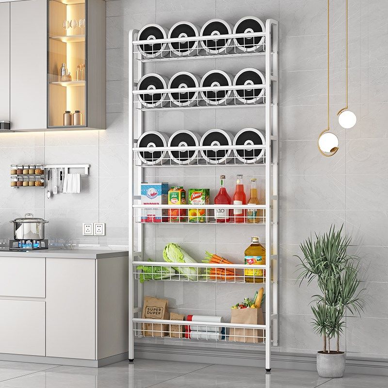 厨房门后置物架落地免打孔壁挂书架铁艺架子墙上省V空间超薄收纳,厨房/烹饪用具,厨房置物架/置物柜/角架,淘宝优惠券,粉丝福利购,淘宝优惠卷