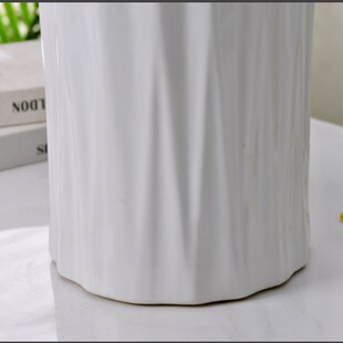 特大号陶瓷花盆大型高筒细高简约纯白落地大码超大高盆加深大尺寸