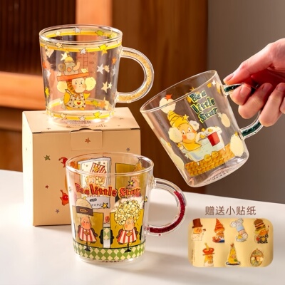 星星人玻璃杯高颜值女生喝水杯