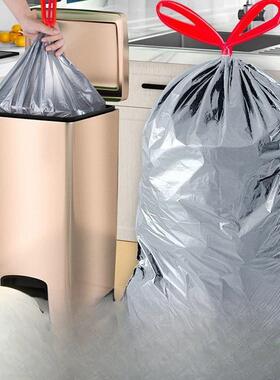 加厚收口抽绳x60自动40L垃圾袋大号30L5050厨余20L手提式家用