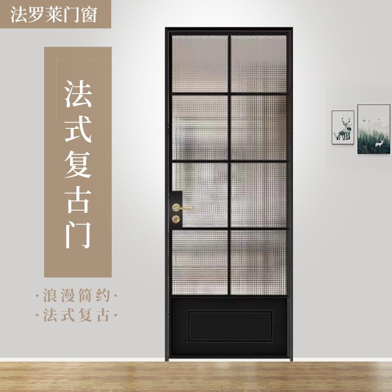法式复古老铁门极简平开拱形卫生间厨房阳台厕所铝合金工艺玻璃门