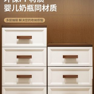 客厅落地床头置物信多层卧室储物柜 五斗柜收纳柜家用以塑料抽屉式