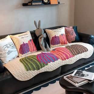 沙发垫波浪边艺术时尚 简约南瓜轻奢风个性 坐垫客厅防滑沙发巾