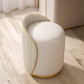 轻奢梳妆凳北欧简约化妆椅子卧室简约小户型家用带靠背网红化妆凳