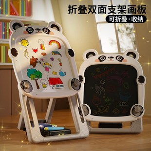 画板儿童家用婴h幼儿磁性写字板双面教学黑板支架可擦写涂鸦板玩