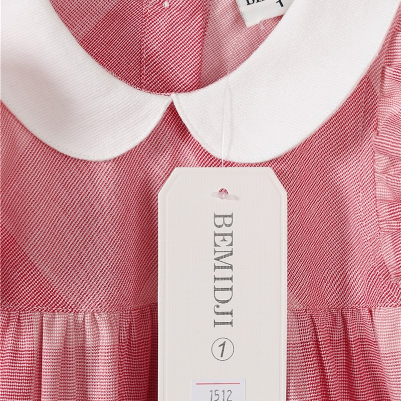 伯米吉童装薄款儿童无袖连衣裙夏款女童粉色公主裙子纯棉宝宝夏装