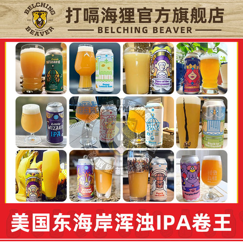 伯灵顿三倍浑浊IPA精酿啤酒无形潮汐/暴龙末日四倍美国进口