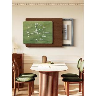 中古风电表箱装饰画带钟表强弱电箱配电箱挂画电闸盒盖面板画