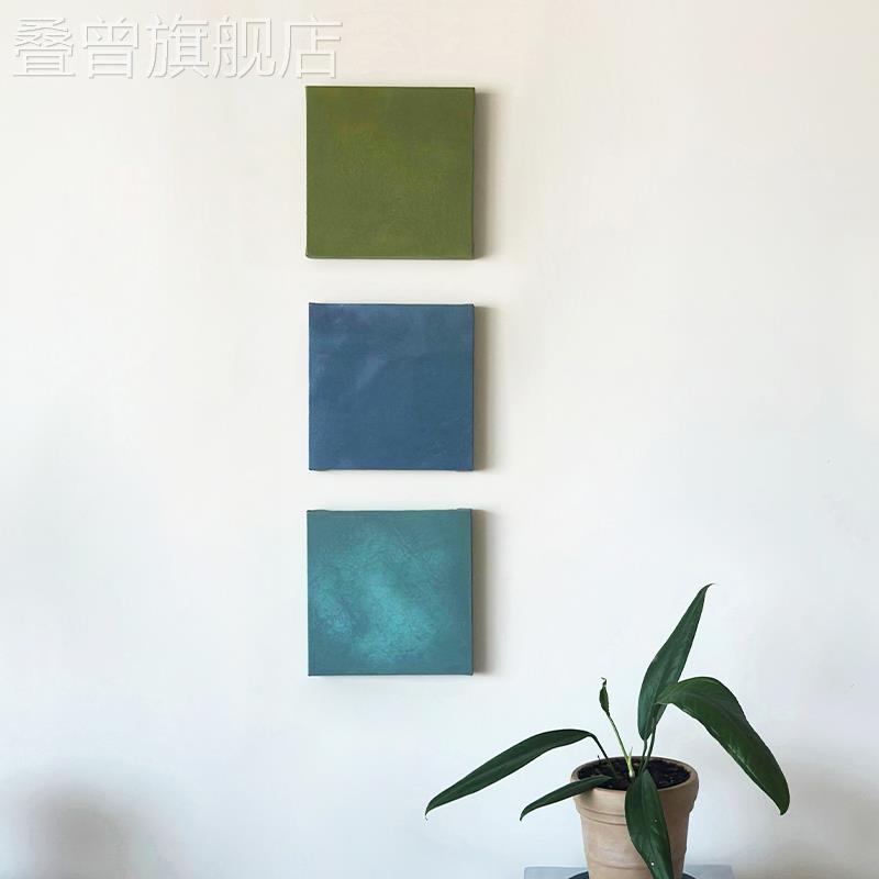极简抽象纯色色块侘寂风沙发背景墙电箱装饰画 画设计师饭厅卧室图片