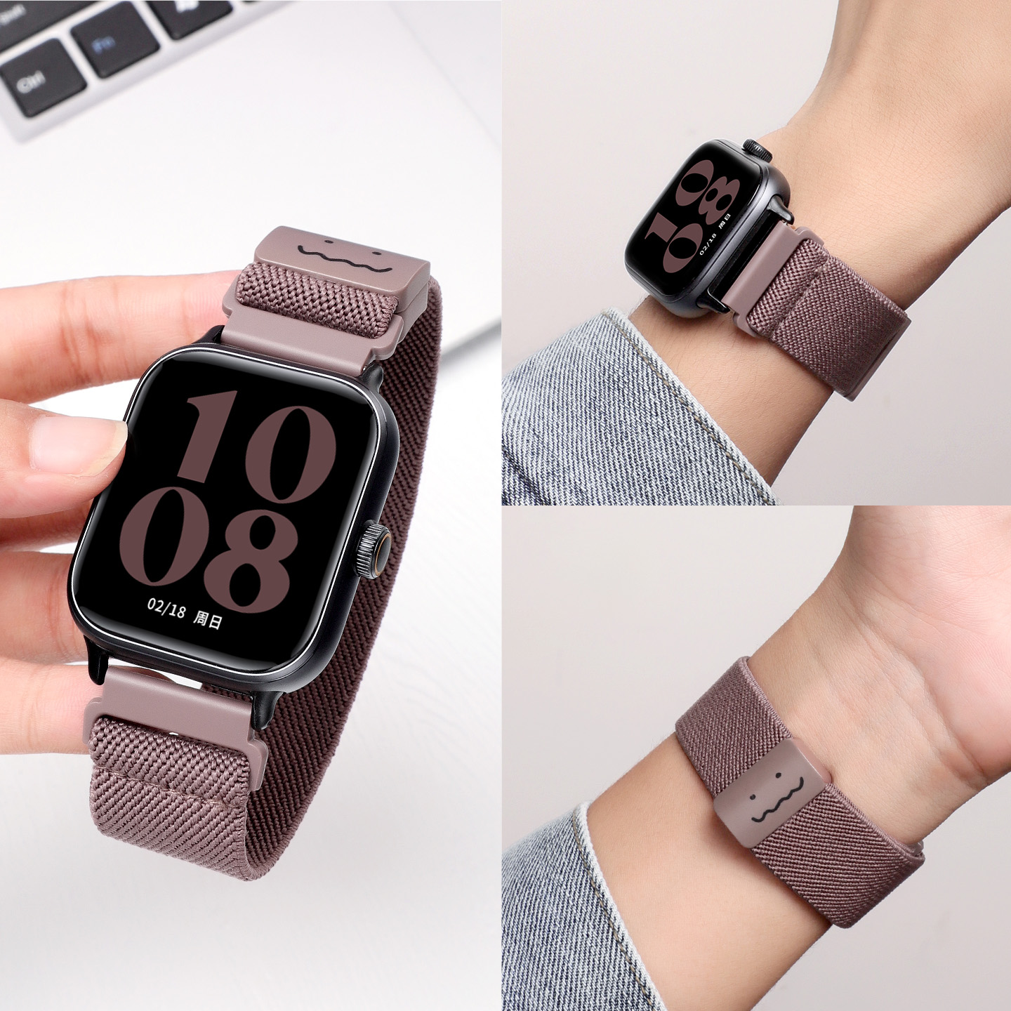 适用于vivo watch gt2手表表带iQOO WATCH GT2新款卡通涂鸦磁吸编织腕带智能运动手表高级感男女通用替换配件