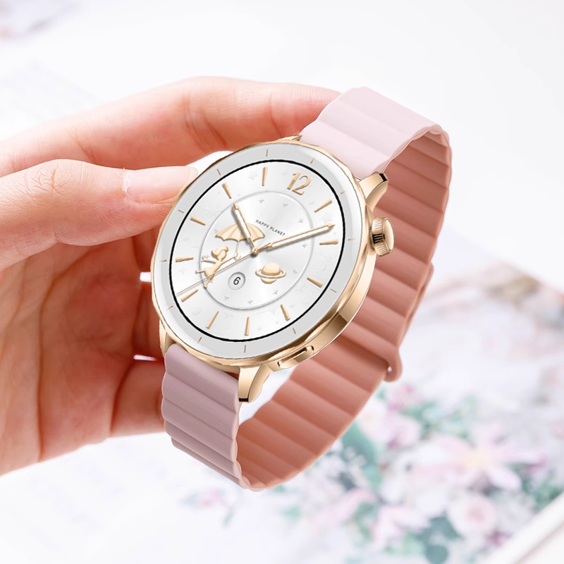 适用于OPPO Watch X2 Mini表带新款磁吸硅胶腕带oppo智能运动手表链女款小金表夏天透气舒适简约撞色表带配件