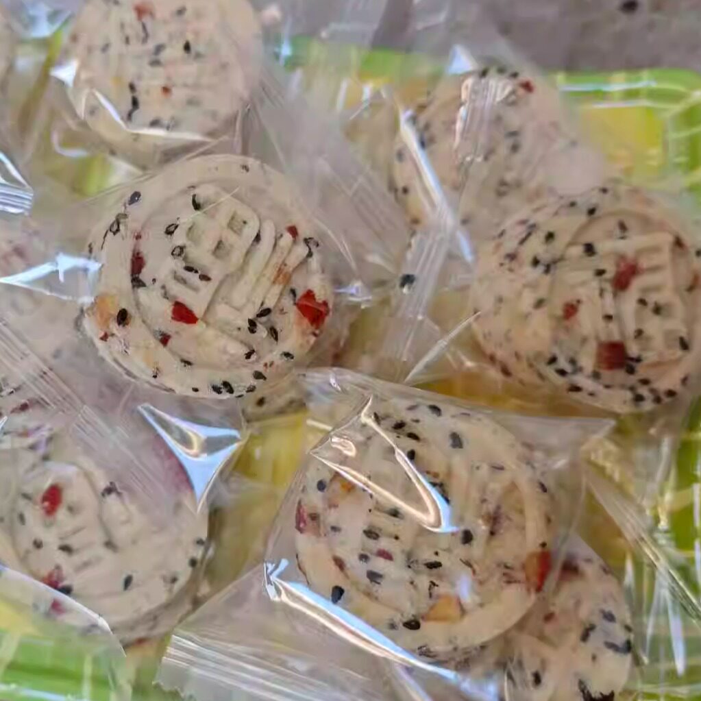 红枣花生竹筒饼枣香微甜客家手工芝麻花生饼软糯米饼办公室小零食