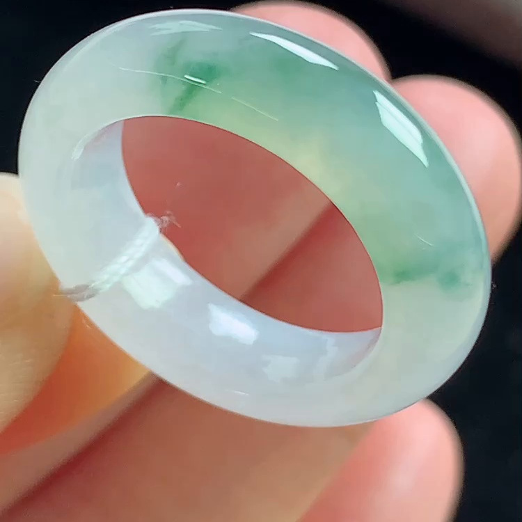 缅甸翡翠戒指玉戒指天然玉石A货