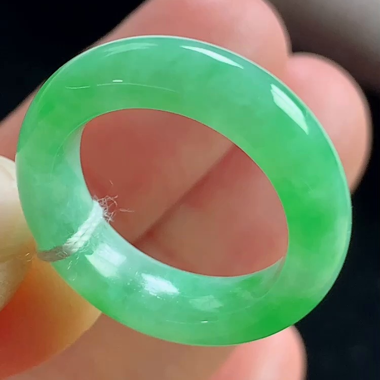 缅甸翡翠戒指玉戒指天然玉石A货