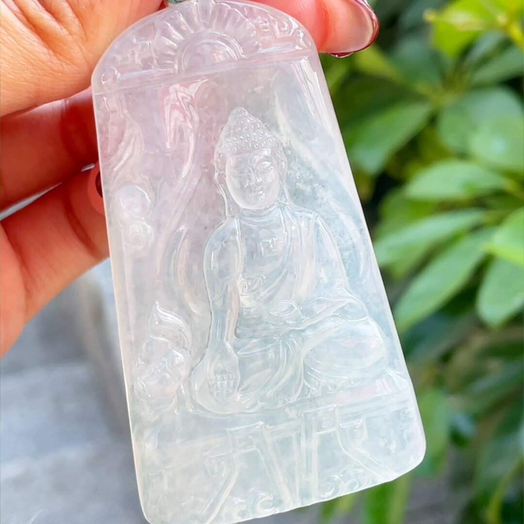 缅甸翡翠大日如来玉吊坠天然玉石A货冰种新款礼物老坑正品0528