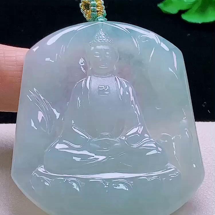 缅甸翡翠大日如来玉吊坠天然玉石A货冰种正品老坑礼物高档1016