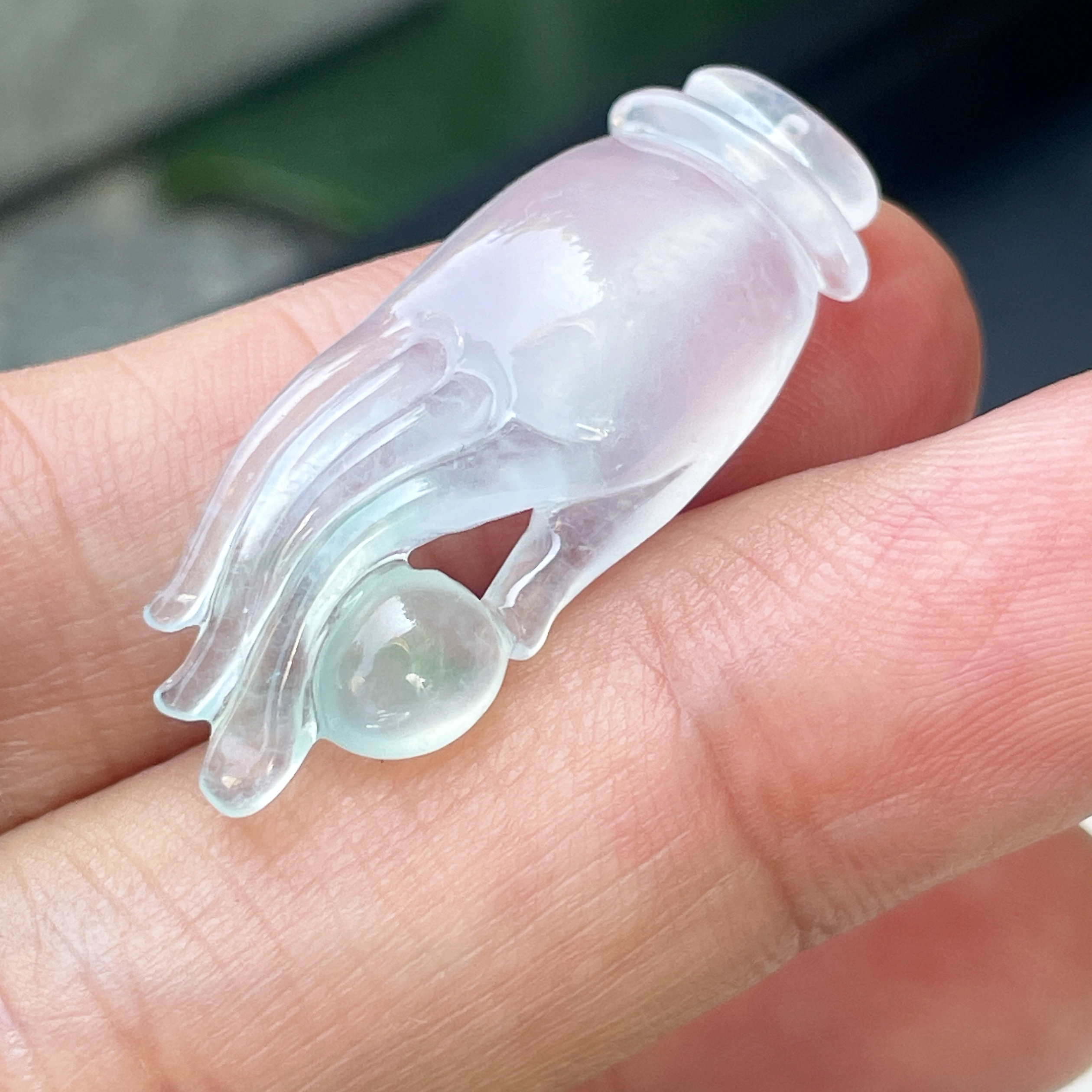 缅甸翡翠掌上明珠玉吊坠天然玉石
