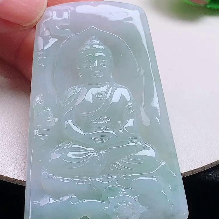 缅甸翡翠大日如来玉吊坠天然玉石A货冰种新款证书正品礼物1121