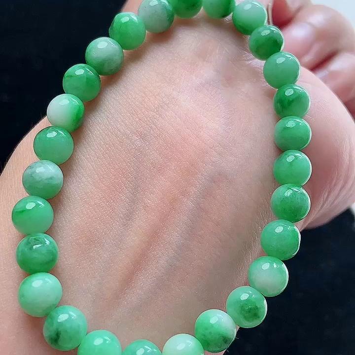 缅甸翡翠手串玉手串天然玉石A货