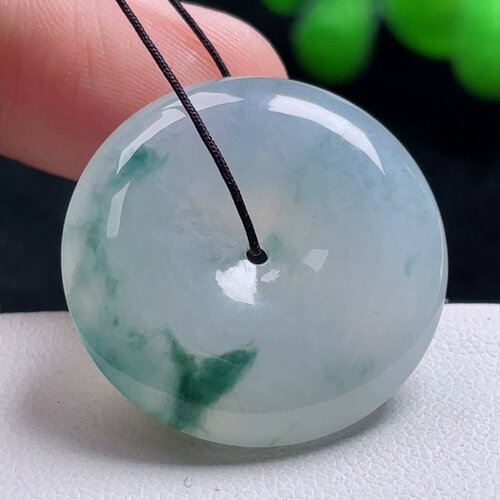 缅甸翡翠平安扣玉吊坠天然玉石A